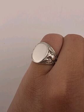 Vintage Sterling Silver 925 Hand Made Bold Eagle U.S.A Ring Size 9.5